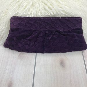 Lauren Merkin Purple Suede Clutch